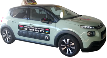 Trevor Maddison driving school car